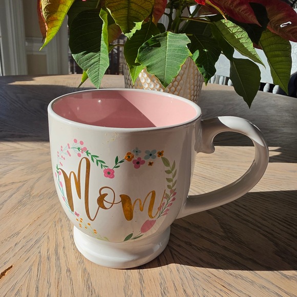Unbranded Mom Coffee Mug Women OS White Pink Floral Heart Mothers Day Gift - Picture 2 of 5